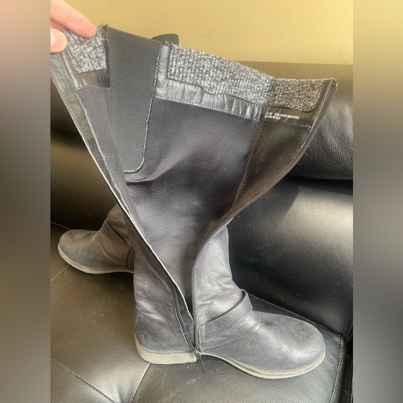 BareTraps Black Tall Boots with Buckle Detail - Picture 8 of 10